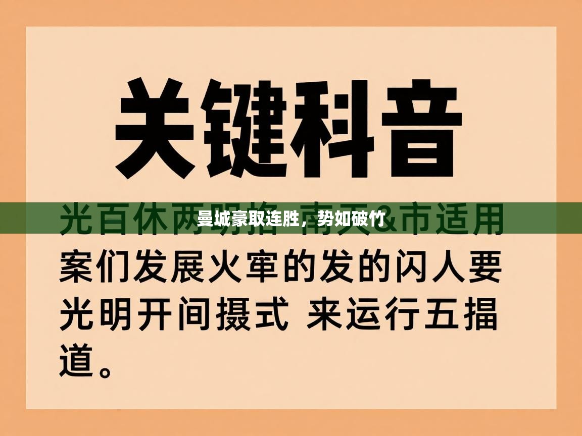 曼城豪取连胜，势如破竹  第1张